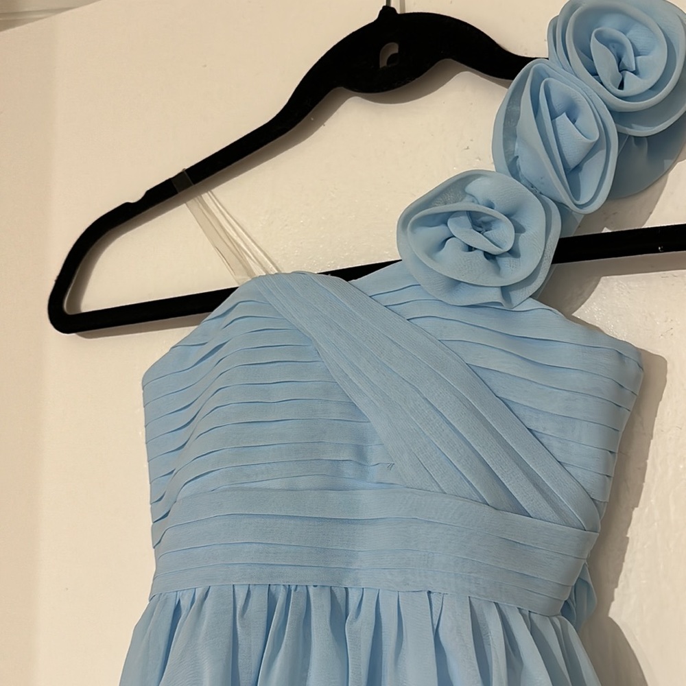 Sky blue junior bridesmaid/flower girl dress